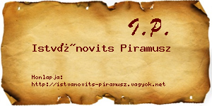 Istvánovits Piramusz névjegykártya